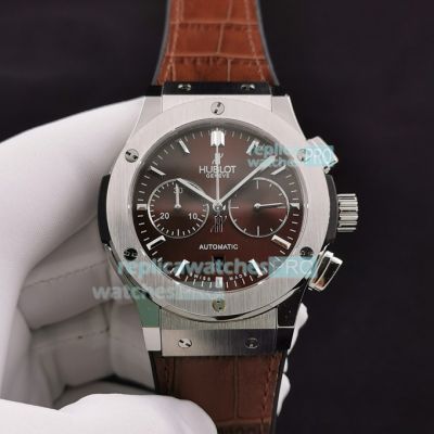 Swiss 7750 Hublot Classic Fusion Replica Watch Brown Dial